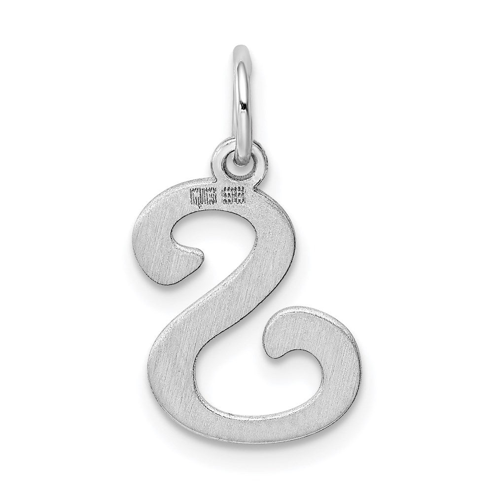 Sterlingsilber Rhodiniert Geprägt Buchstabe S Initiale Charm