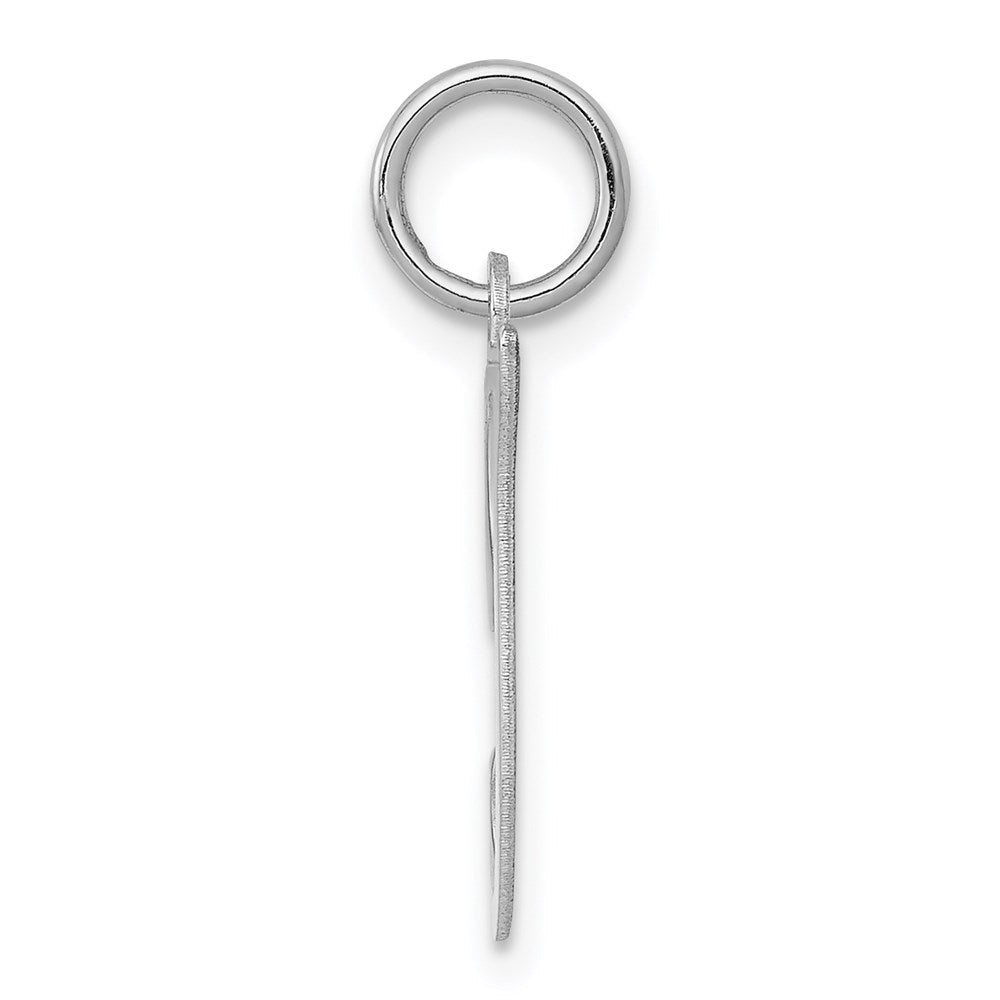 Sterlingsilber Rhodiniert Geprägt Buchstabe T Initiale Charm