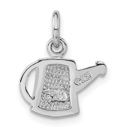 Sterlingsilber Poliert Dunkel Rosa Emailliert Blume Water Jug Charm