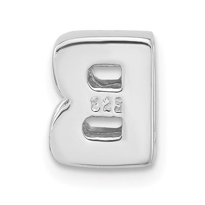 Sterlingsilber Poliert B Initiale Anhänger