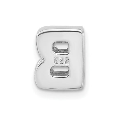 Sterlingsilber Poliert B Initiale Anhänger