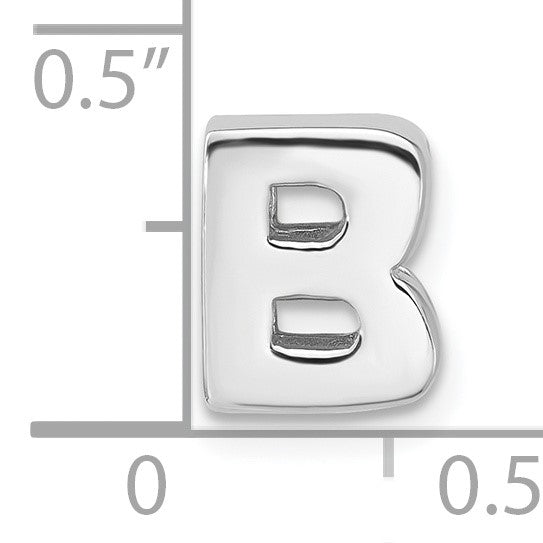 Sterlingsilber Poliert B Initiale Anhänger
