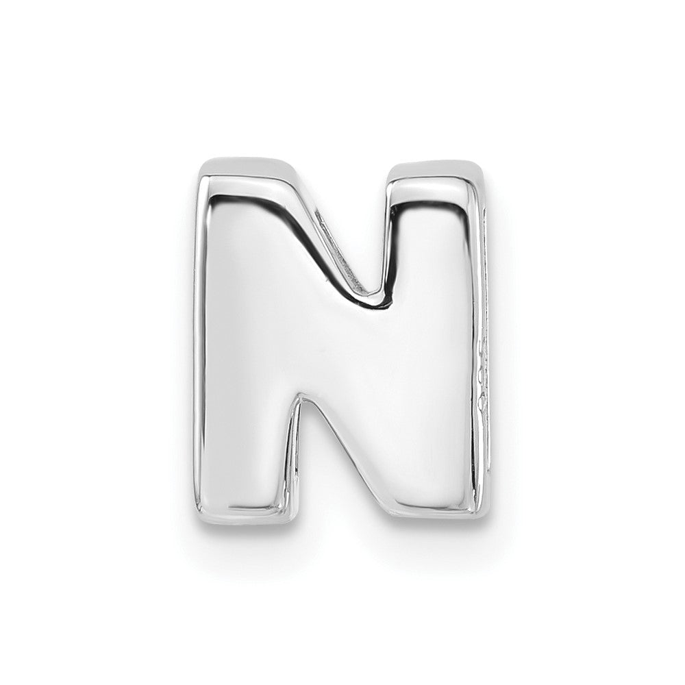 Sterlingsilber Poliert N Initiale Anhänger