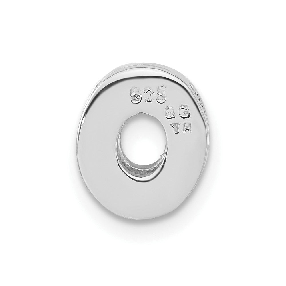 Sterlingsilber Poliert O Initiale Anhänger