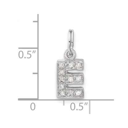 Sterlingsilber Zirkonia Initiale E Charm