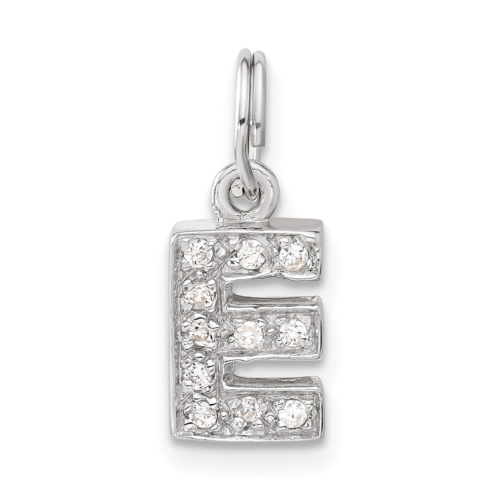 Sterlingsilber Zirkonia Initiale E Charm