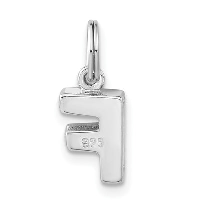 Sterlingsilber Poliert Zirkonia Initiale F Charm