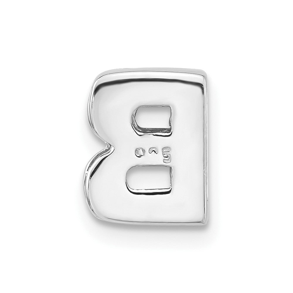 Sterlingsilber Poliert Zirkonia Initiale B Anhänger