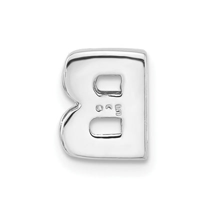 Sterlingsilber Poliert Zirkonia Initiale B Anhänger