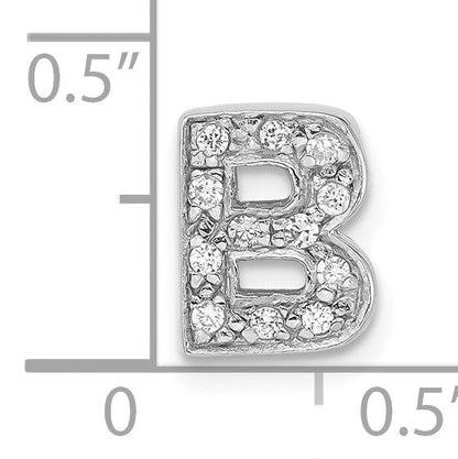 Sterlingsilber Poliert Zirkonia Initiale B Anhänger