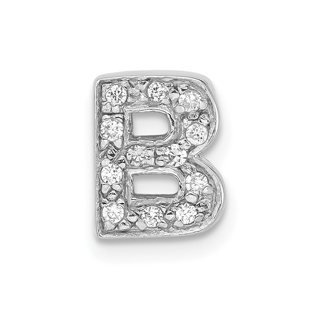 Sterlingsilber Poliert Zirkonia Initiale B Anhänger