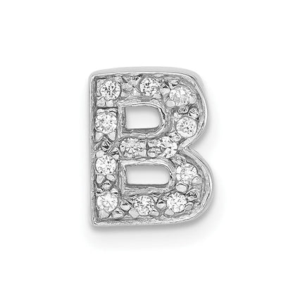 Sterlingsilber Poliert Zirkonia Initiale B Anhänger