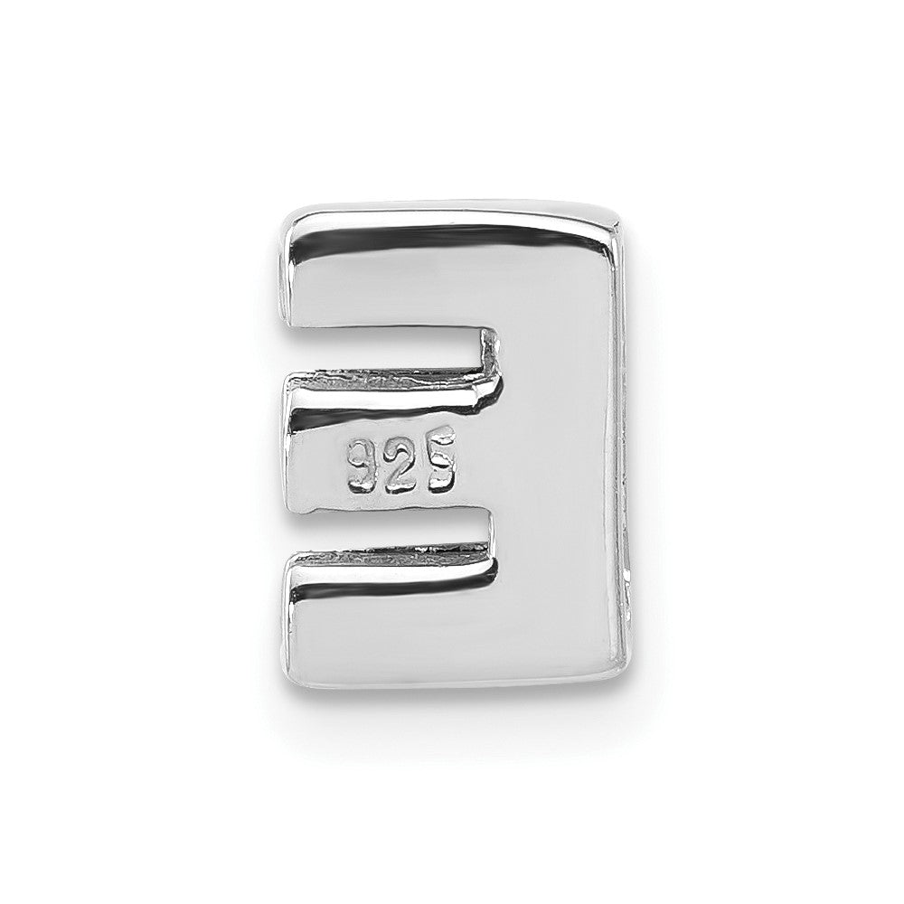 Sterlingsilber Poliert Zirkonia Initiale E Kette Anhänger Charm
