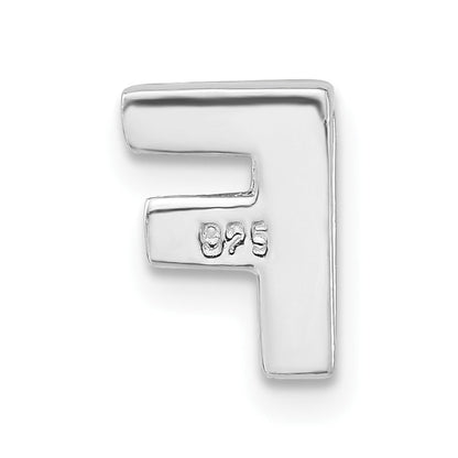 Sterlingsilber Poliert Zirkonia Initiale F Anhänger