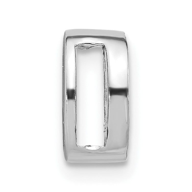 Sterlingsilber Poliert Zirkonia Initiale O Kette Anhänger Charm