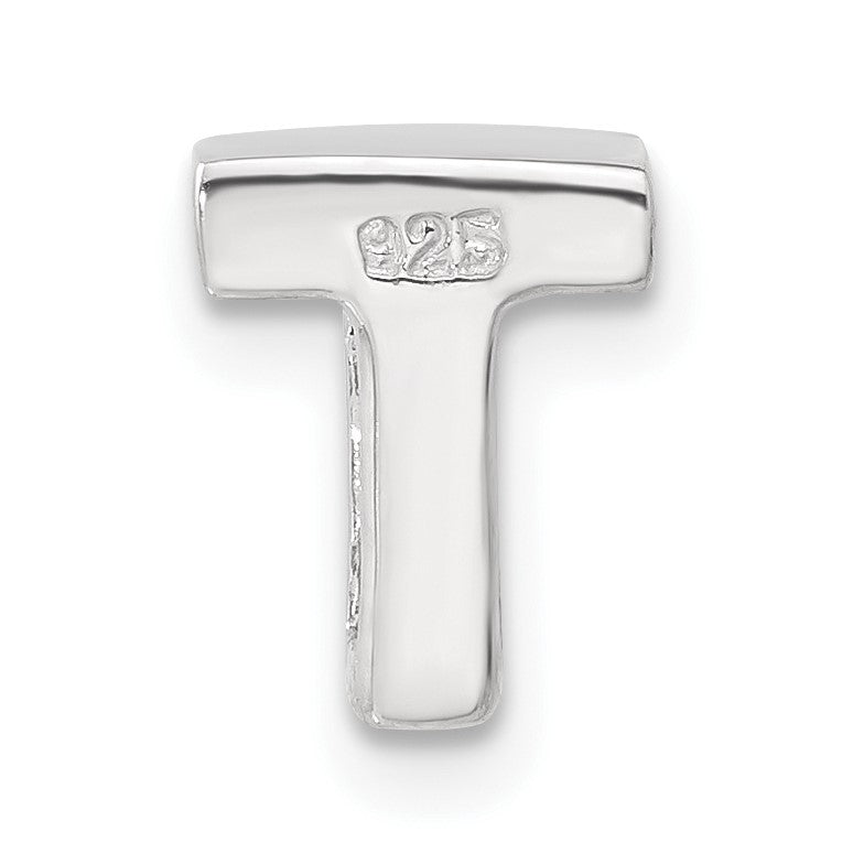 Sterlingsilber Zirkonia Initiale T Anhänger
