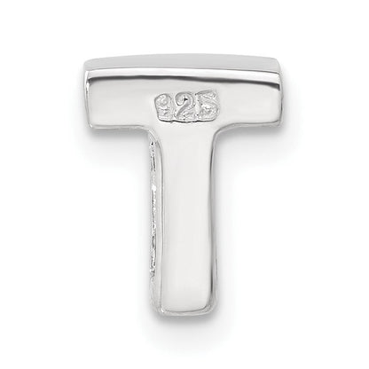 Sterlingsilber Zirkonia Initiale T Anhänger