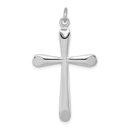 Sterlingsilber Rhodiniert Poliert Kreuz Anhänger