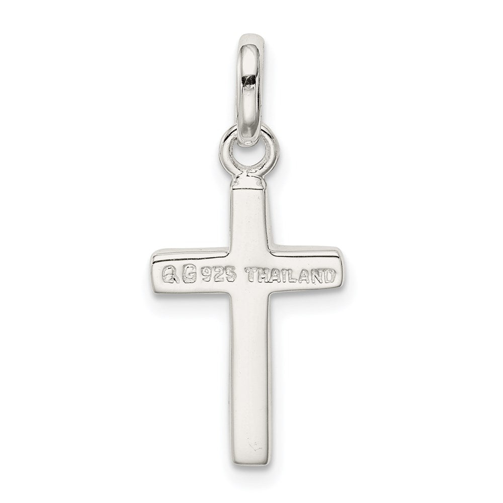 Sterlingsilber Poliert Kreuz Charm