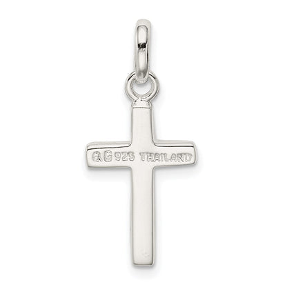 Sterlingsilber Poliert Kreuz Charm