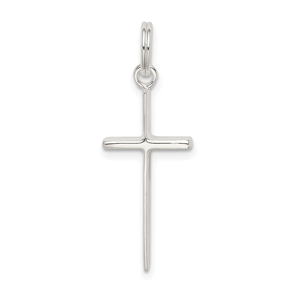 Sterlingsilber Rhodiniert Lateinisch Kreuz Charm