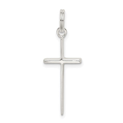 Sterlingsilber Rhodiniert Lateinisch Kreuz Charm
