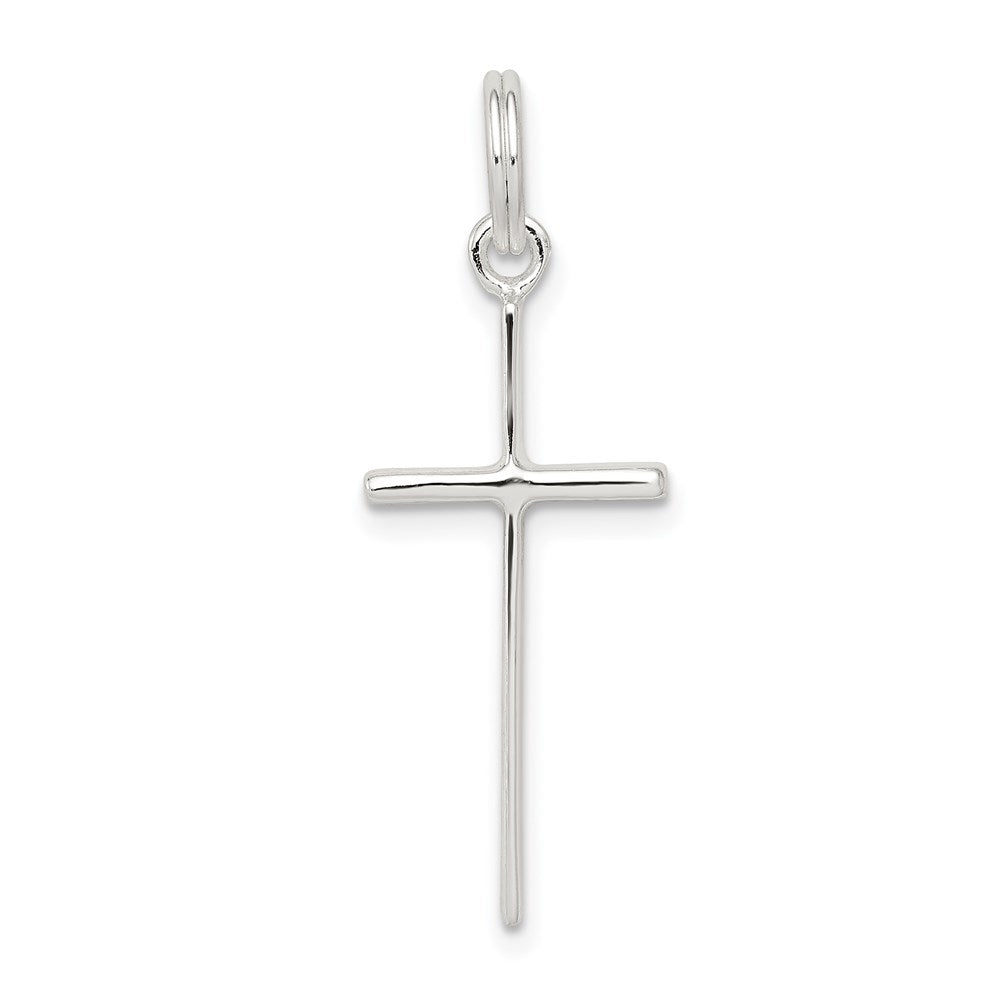 Sterlingsilber Rhodiniert Lateinisch Kreuz Charm