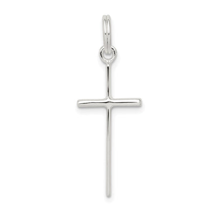 Sterlingsilber Rhodiniert Lateinisch Kreuz Charm