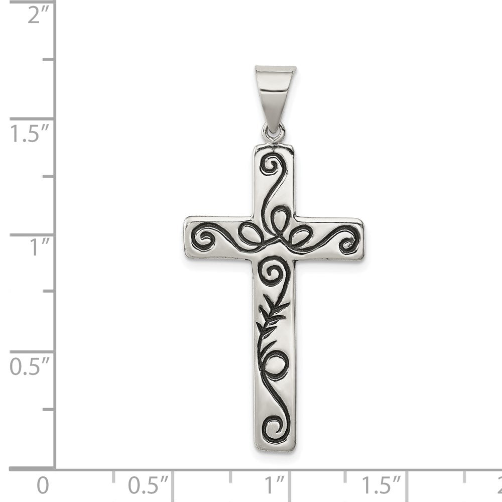 Sterlingsilber Lateinisch Kreuz Anhänger