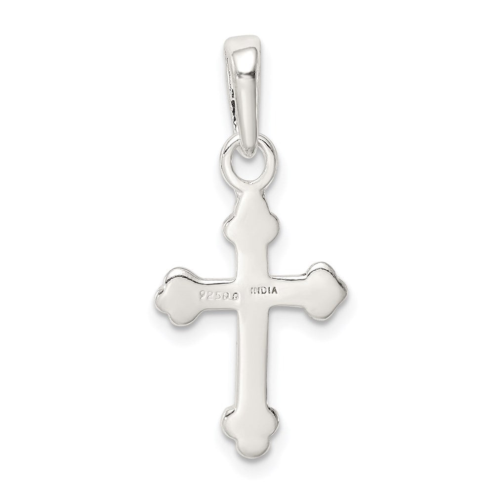 Sterlingsilber Knospend Kreuz Anhänger