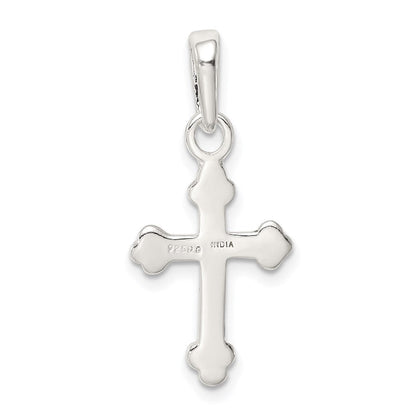 Sterlingsilber Knospend Kreuz Anhänger