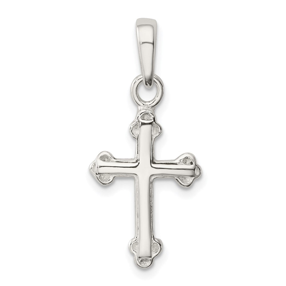 Sterlingsilber Knospend Kreuz Anhänger
