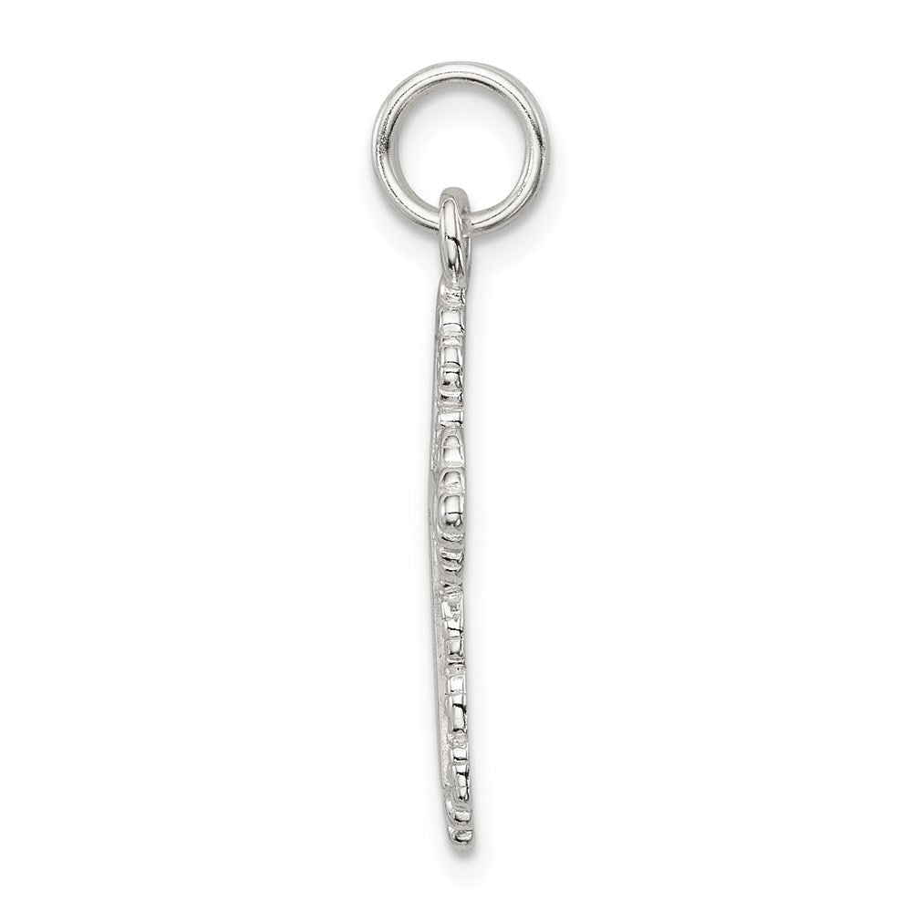 Sterlingsilber Rhodiniert Kreuz Charm