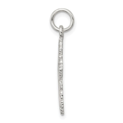 Sterlingsilber Rhodiniert Kreuz Charm