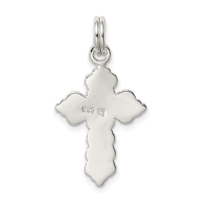 Sterlingsilber Rhodiniert Kreuz Charm