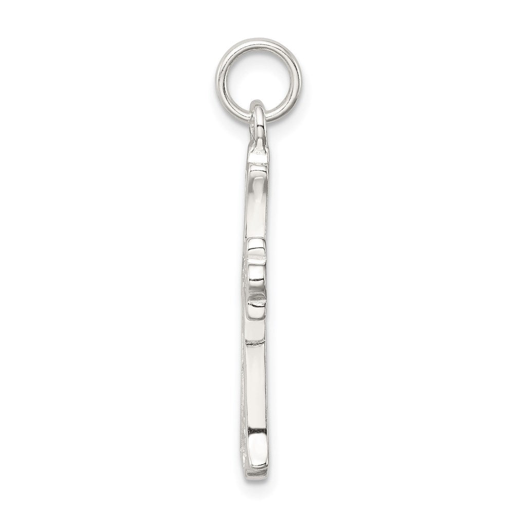 Sterlingsilber Rhodiniert Filigran Kreuz Charm