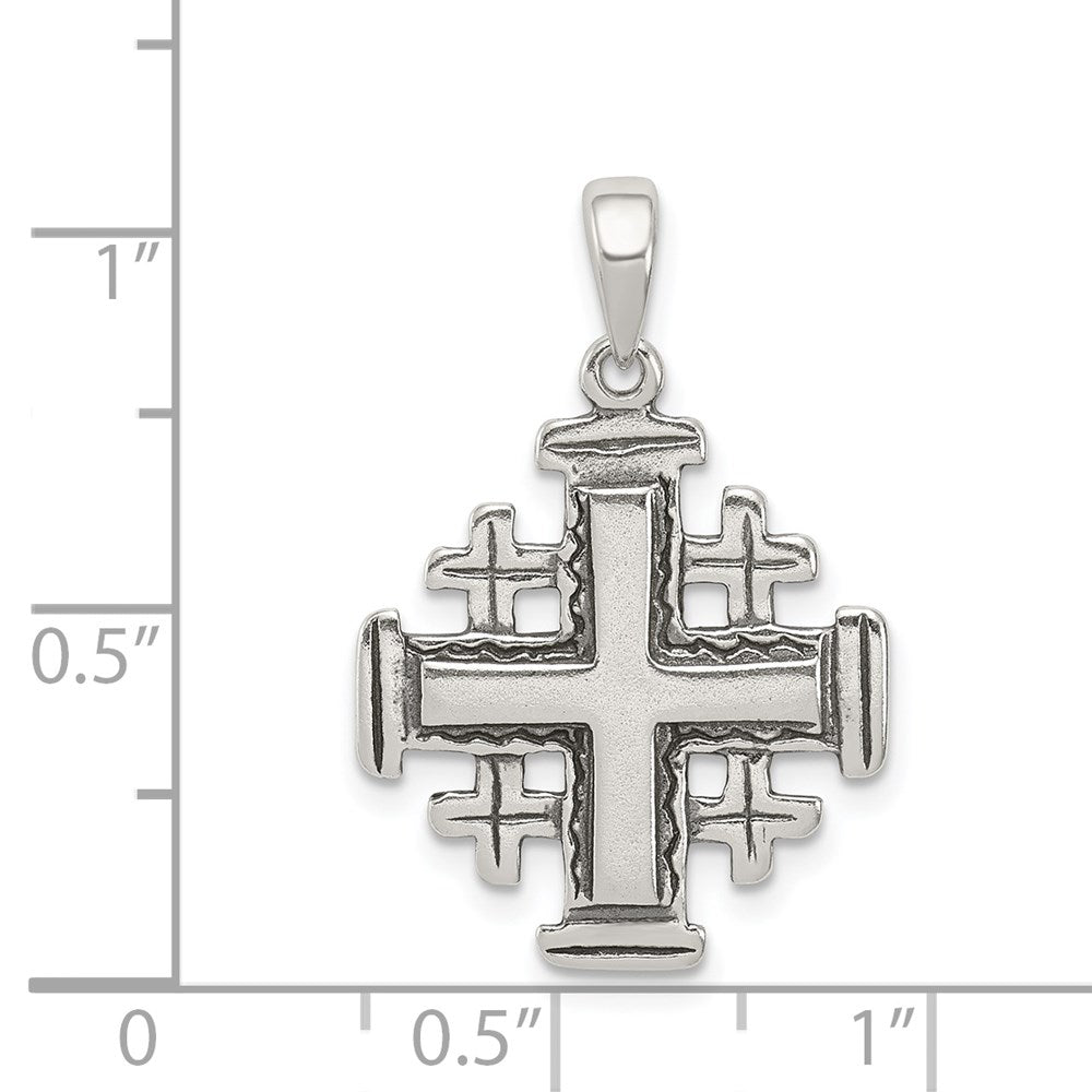 Sterlingsilber Antikisiert Jerusalem Crusader Anhänger