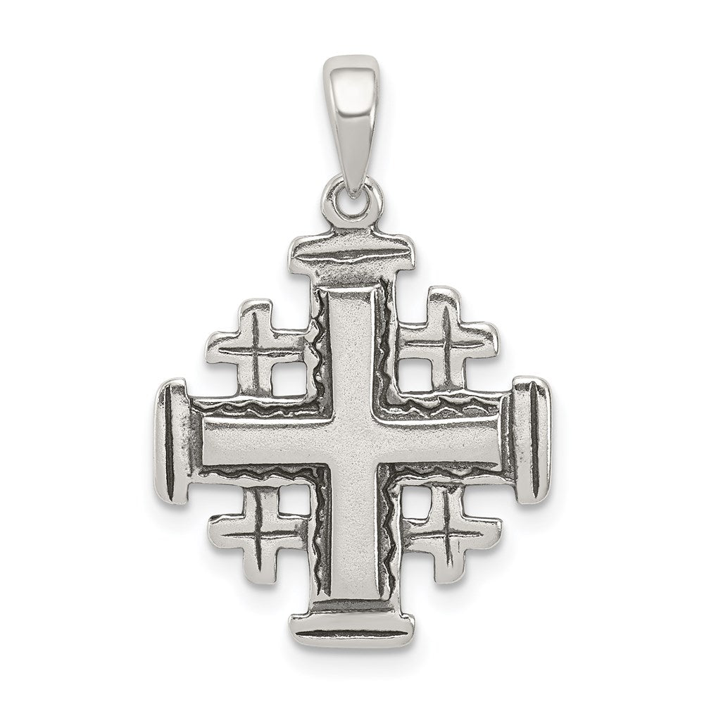 Sterlingsilber Antikisiert Jerusalem Crusader Anhänger