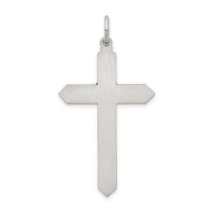 Sterlingsilber Antikisiert January Glas Geburtsstein Kreuz Anhänger