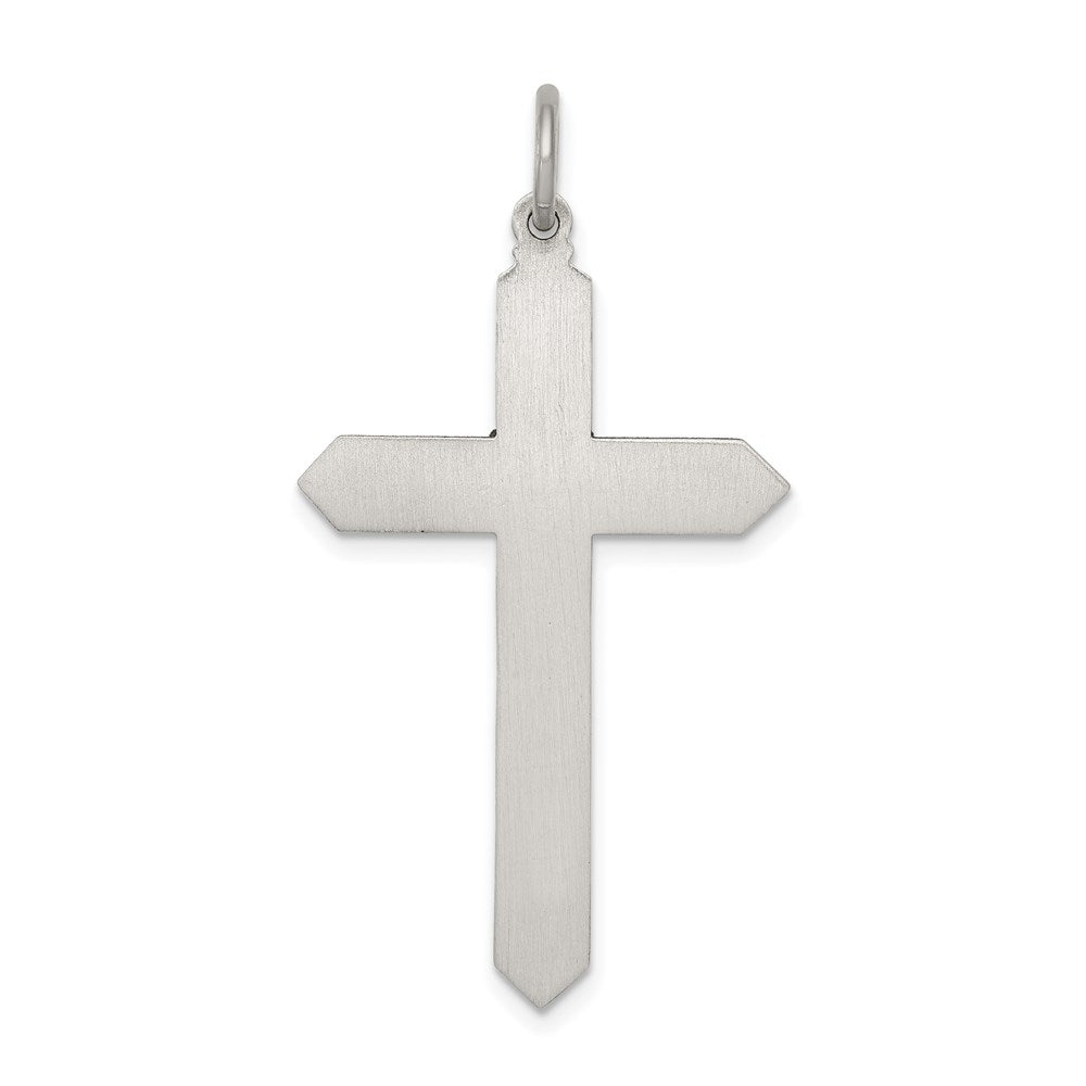 Sterlingsilber Antikisiert February Glas Geburtsstein Kreuz Anhänger