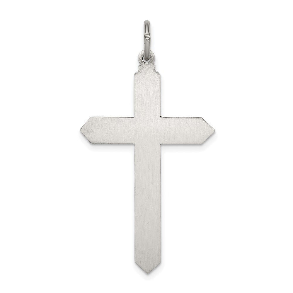 Sterlingsilber Antikisiert April Glas Geburtsstein Kreuz Anhänger