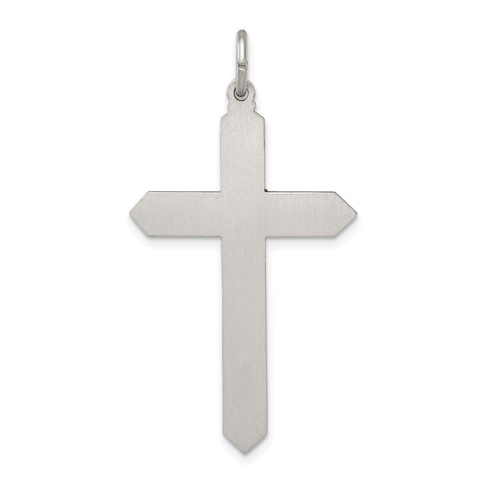 Sterlingsilber Rot Glas July Geburtsstein Antikisiert Kreuz Anhänger