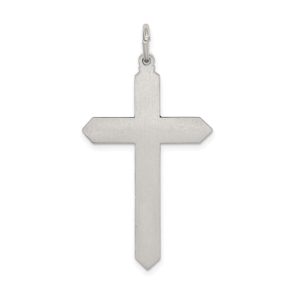 Sterlingsilber Antikisiert September Glas Geburtsstein Kreuz Anhänger