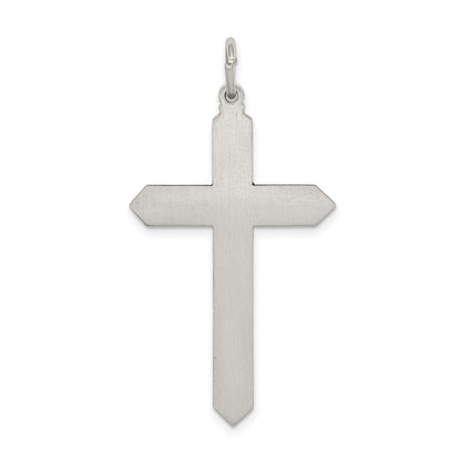 Sterlingsilber Antikisiert September Glas Geburtsstein Kreuz Anhänger