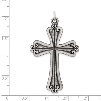 Sterlingsilber Antikisiert Kreuz Charm
