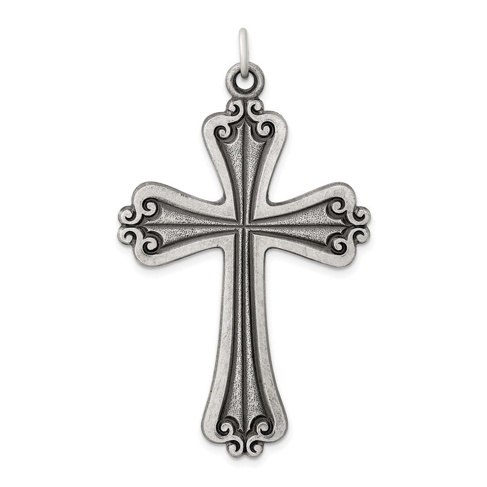 Sterlingsilber Antikisiert Kreuz Charm
