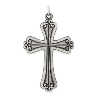 Sterlingsilber Antikisiert Kreuz Charm