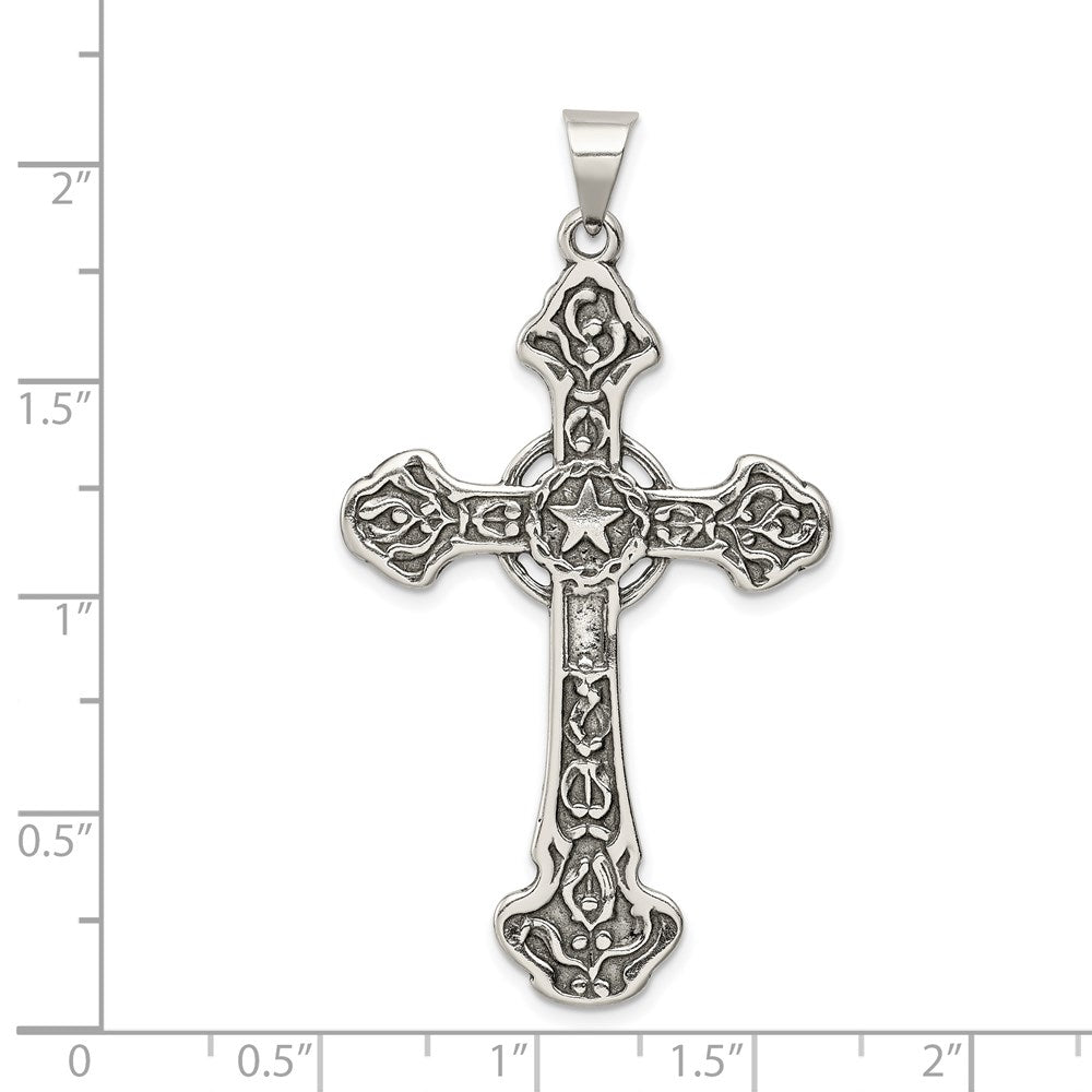 Sterlingsilber Antikisiert Kreuz Anhänger