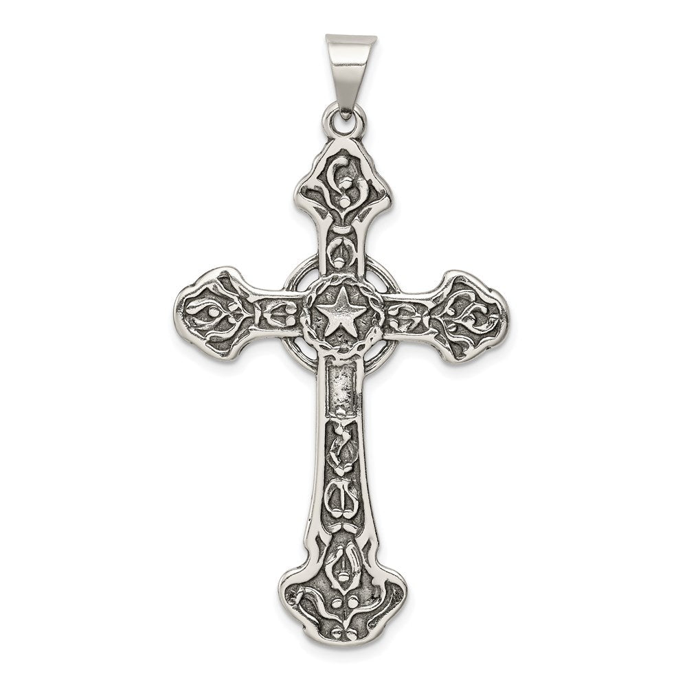 Sterlingsilber Antikisiert Kreuz Anhänger