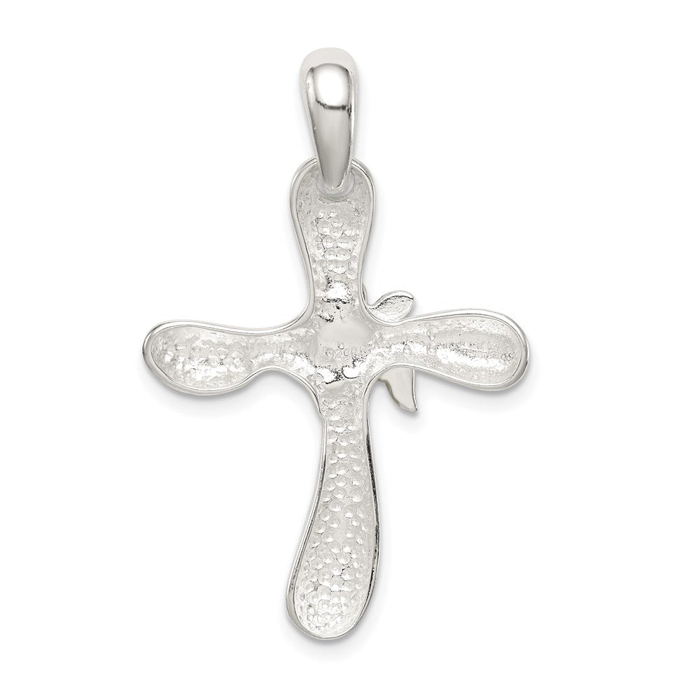 Sterlingsilber & Vermeil Taube Kreuz Anhänger